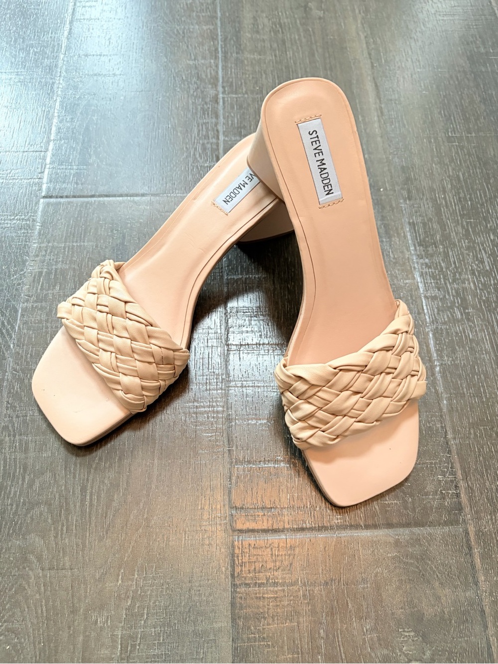 Steve Madden Braided Slide Mules in Beige